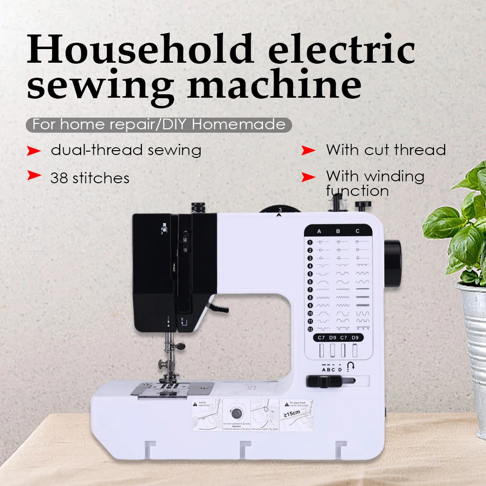 Портативная мини-швейная машина с 38 стежками, сменной лапкой, функцией оверлока, кнопкой запуска, электрическая, с педалью и столиком
Портативная мини-швейная машина с 38 стежками, сменной лапкой, функцией оверлока, кнопкой запуска, электрическая, с педалью и столиком