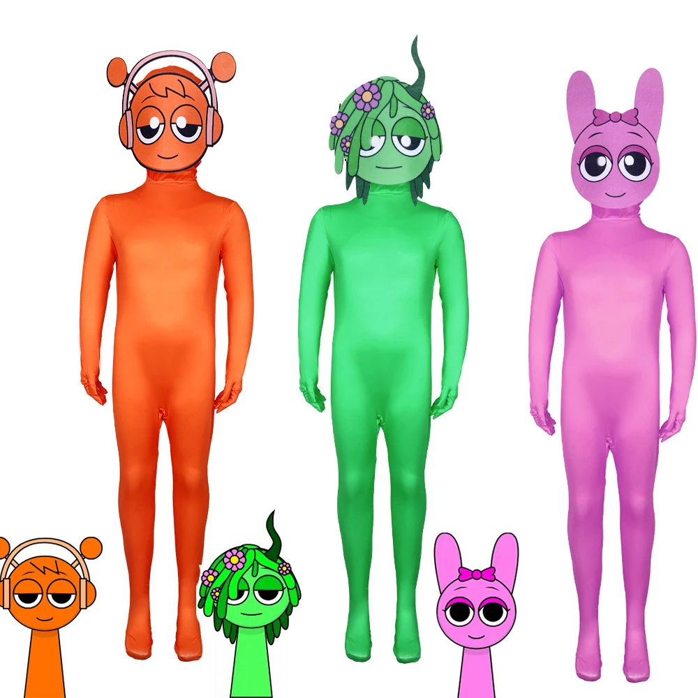 Adult Kids Sprunki Incredibox Cosplay Costume Monster Horror Game Jumpsuit Bodysuit Carnival Party Role Play Child Girl Clothes
Adult Kids Sprunki Incredibox Cosplay Costume Monster Horror Game Jumpsuit Bodysuit Carnival Party Role Play Child Girl Clothes
