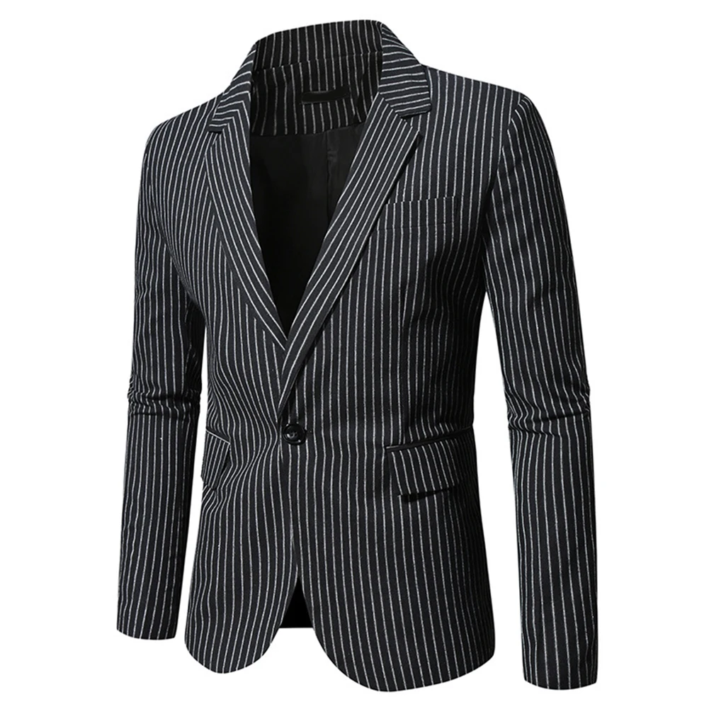 Casual Events Men Blazer Striped Wedding Groom Autumn Business Suit Fashion Formal Long Sleeve Single Breasted
Casual Events Men Blazer Striped Wedding Groom Autumn Business Suit Fashion Formal Long Sleeve Single Breasted
