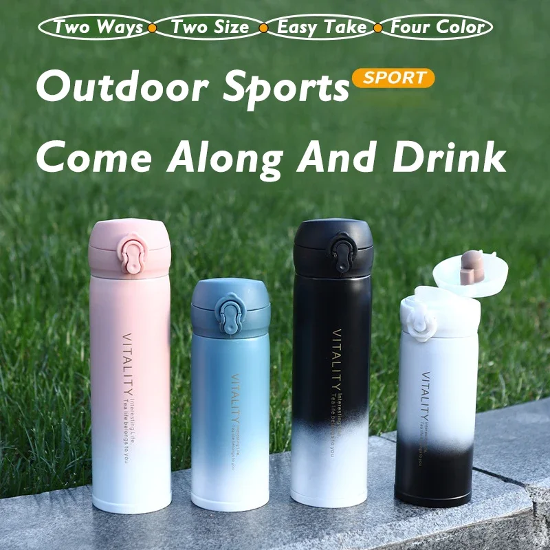 350/450ml Gradient Portable Thermal Insulation Vacuum Tumbler Cup Whit Bouncing Cover For Outdoor Sport Travel Water Bottle
350/450ml Gradient Portable Thermal Insulation Vacuum Tumbler Cup Whit Bouncing Cover For Outdoor Sport Travel Water Bottle