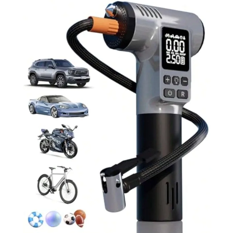 Tire Inflator Portable Air Compressor - Car Tire Air Pump With Digital Pressure Gauge, LED Light And Auto Shutoff - For Car, Mo
Tire Inflator Portable Air Compressor - Car Tire Air Pump With Digital Pressure Gauge, LED Light And Auto Shutoff - For Car, Mo