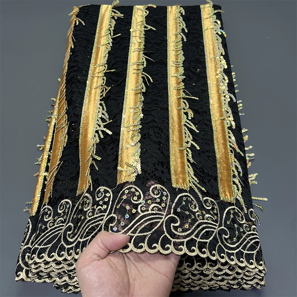 African Nigerian 2025 Latest High Quality With Tulle Sewing Lace Fabric Dresses Sequins Guipure Embroidery Beads 5Yards PS0081
African Nigerian 2025 Latest High Quality With Tulle Sewing Lace Fabric Dresses Sequins Guipure Embroidery Beads 5Yards PS0081