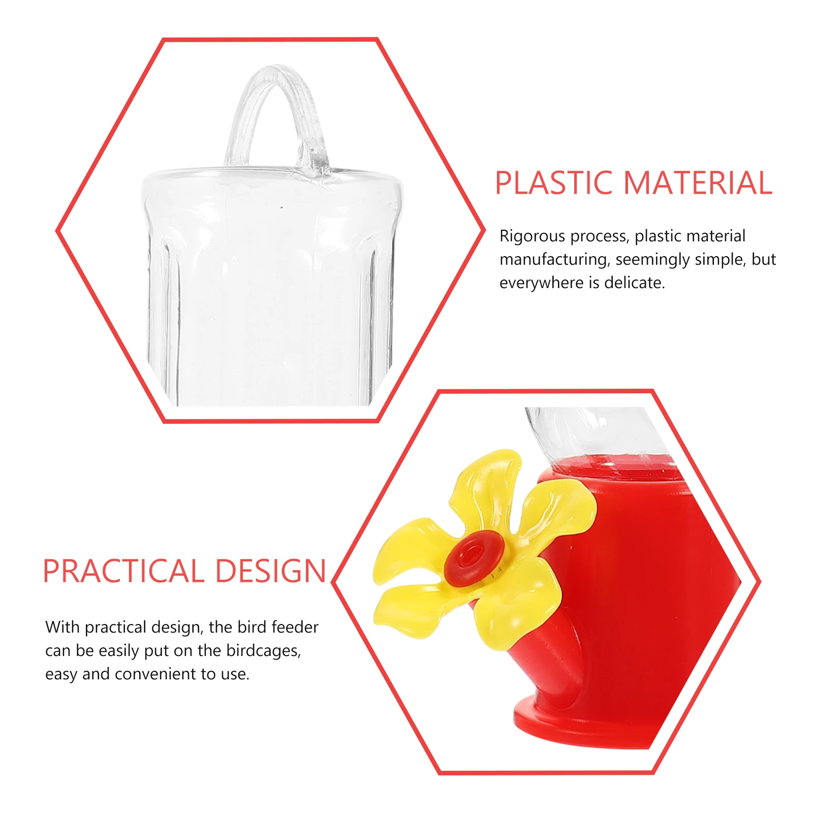 4pcs Hummingbird Feeder Hanging Bird Feeders Outdoor Watertight Plastic Garden Decor Easy Observation Non Obstructive View Bird
4pcs Hummingbird Feeder Hanging Bird Feeders Outdoor Watertight Plastic Garden Decor Easy Observation Non Obstructive View Bird