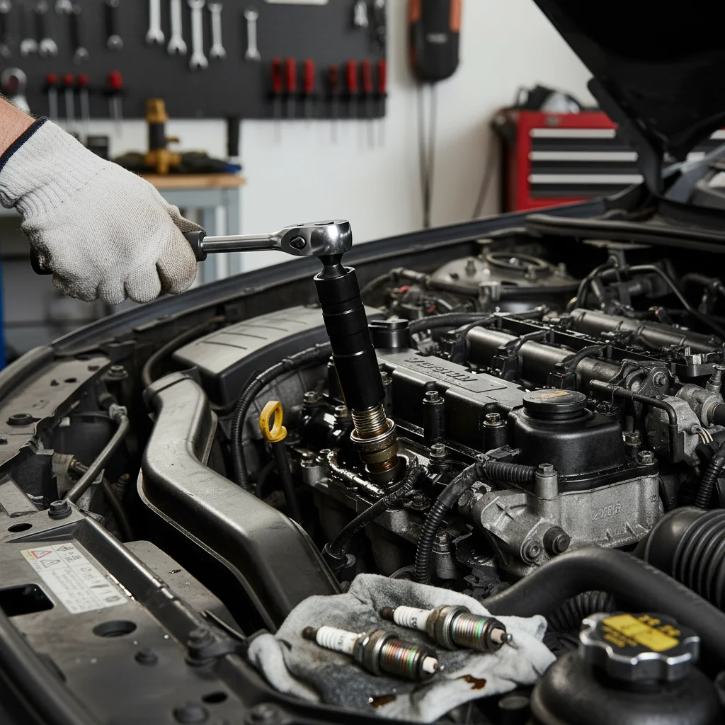 Магнитный торцевой ключ 3/8 дюйма с универсальным шарниром из прочной хромованадиевой стали для снятия свечей зажигания
Магнитный торцевой ключ 3/8 дюйма с универсальным шарниром из прочной хромованадиевой стали для снятия свечей зажигания