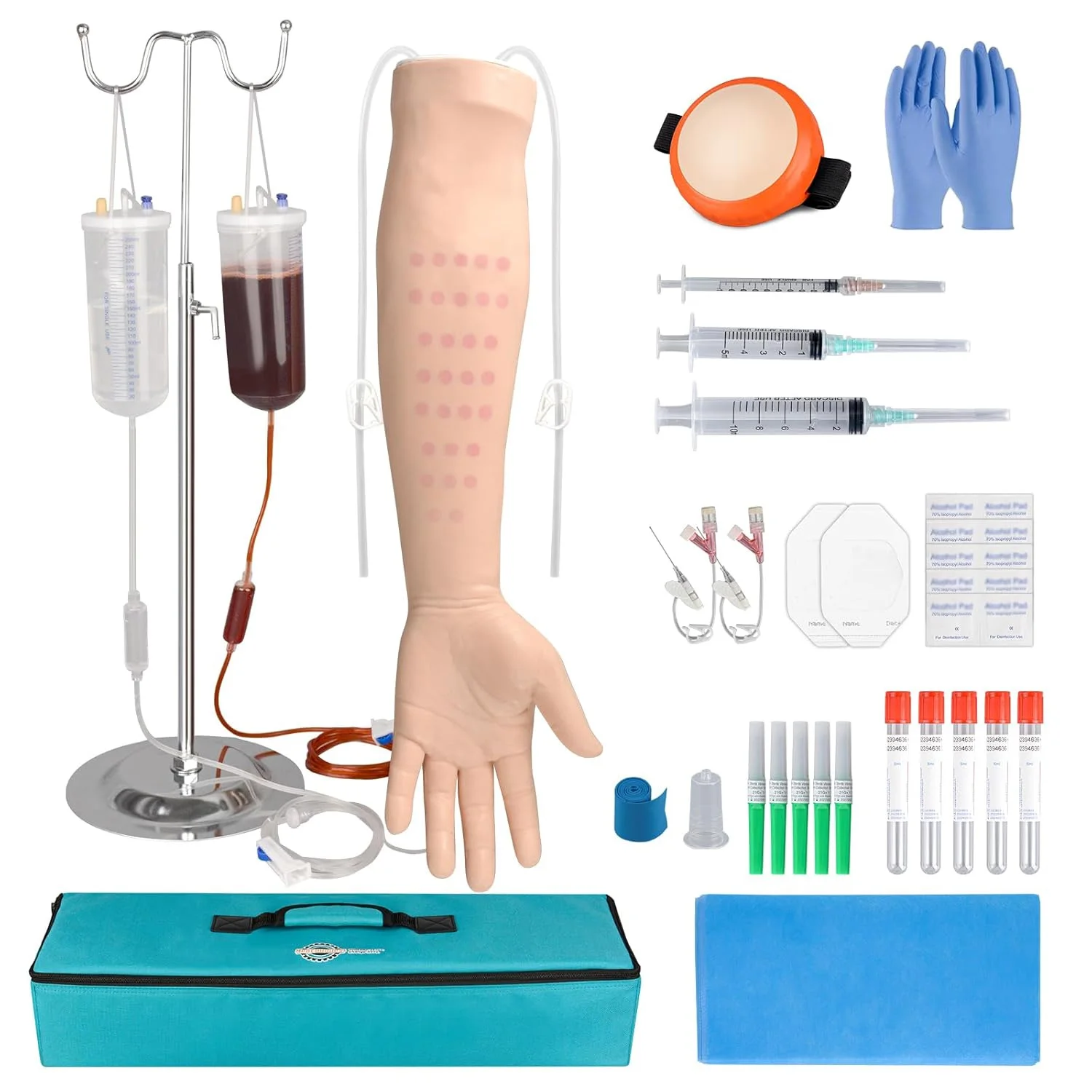 Ideal Intravenous Practice Arm Kit with 30 Injection Spot Latex-Free Phlebotomy Practice Kit for Nursing Student Education Use
Ideal Intravenous Practice Arm Kit with 30 Injection Spot Latex-Free Phlebotomy Practice Kit for Nursing Student Education Use