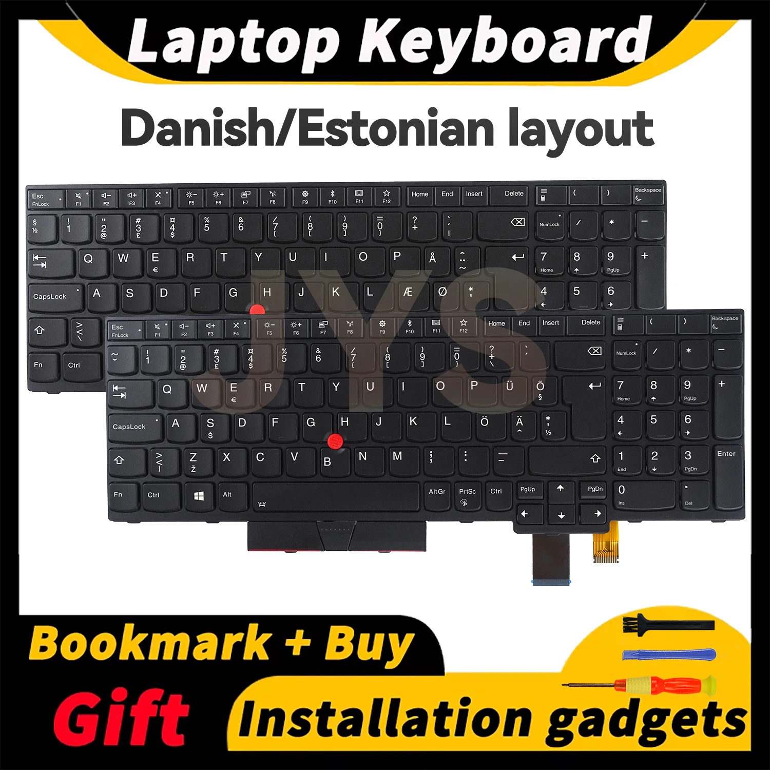 Сменная клавиатура для ноутбуков Lenovo ThinkPad T570/T580/P51S/P52S с подсветкой, раскладка Nordic/Danish/Estonian/Turkish/Norway
Сменная клавиатура для ноутбуков Lenovo ThinkPad T570/T580/P51S/P52S с подсветкой, раскладка Nordic/Danish/Estonian/Turkish/Norway