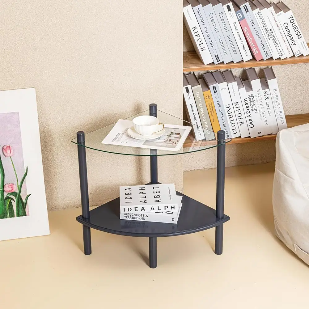 2 Tier End Table, Stylish And Versatile Side Table Nightstand With Glass Top For Home And Office, Perfect For Living Room
2 Tier End Table, Stylish And Versatile Side Table Nightstand With Glass Top For Home And Office, Perfect For Living Room