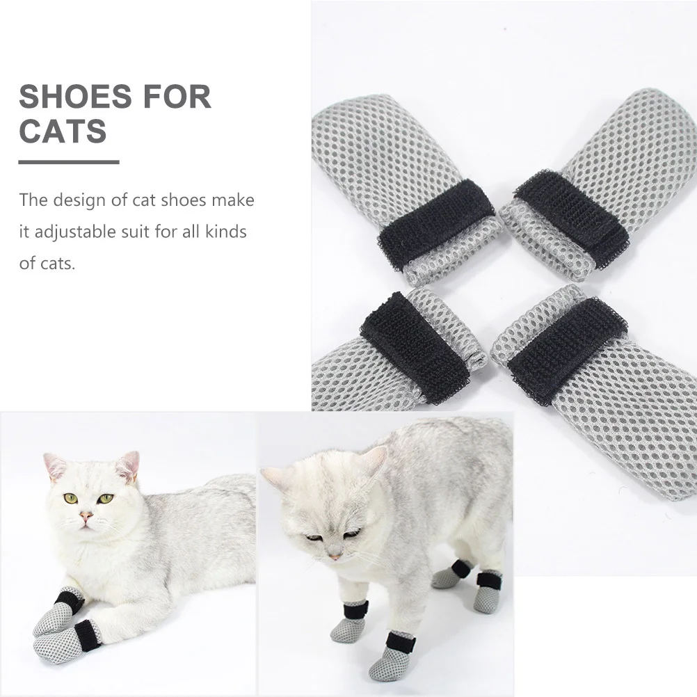 4Pcs Cat Paw Boots Adjustable Anti-Scratch Mesh Breathable Protective Shoes Comfortable Cat Claw Covers for Bathing and Outdoor
4Pcs Cat Paw Boots Adjustable Anti-Scratch Mesh Breathable Protective Shoes Comfortable Cat Claw Covers for Bathing and Outdoor