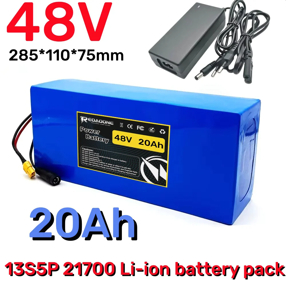 21700 13S5P 48V 20Ah rechargeable lithium battery with built-in BMS,suitable for 500-1000W motors and chargers.
21700 13S5P 48V 20Ah rechargeable lithium battery with built-in BMS,suitable for 500-1000W motors and chargers.