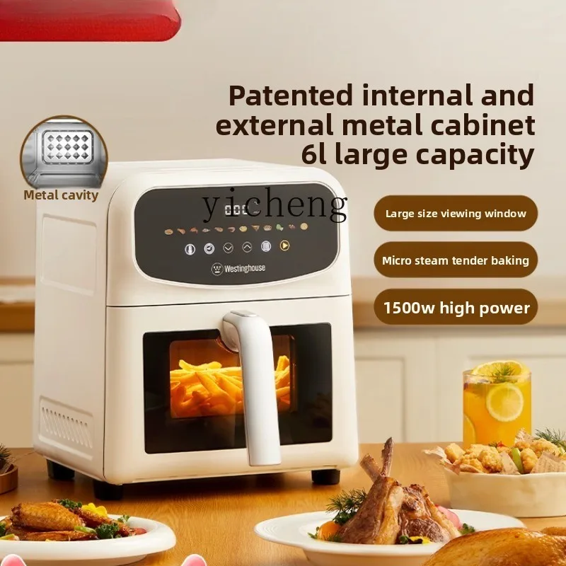 ZK visual air fryer household 6 liter metal inner cavity oven fryer 
ZK visual air fryer household 6 liter metal inner cavity oven fryer