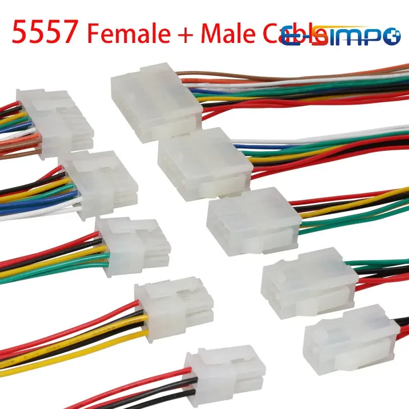 10pcs/5pairs 20/30/50cm Mini-Fit MX4.2mm 5557 5559 0.165" 18AWG 2X1P-2X12P Dual Row Male Female Plug Terminal Wire Harness Cable
10pcs/5pairs 20/30/50cm Mini-Fit MX4.2mm 5557 5559 0.165" 18AWG 2X1P-2X12P Dual Row Male Female Plug Terminal Wire Harness Cable