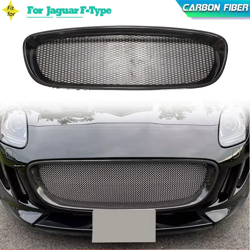 Carbon Fiber Car Front Bumper Mesh Grille for Jaguar F-Type Coupe Convertible 2-Door 2013-2016 Racing Front Grills Body Kit FRP
Carbon Fiber Car Front Bumper Mesh Grille for Jaguar F-Type Coupe Convertible 2-Door 2013-2016 Racing Front Grills Body Kit FRP
