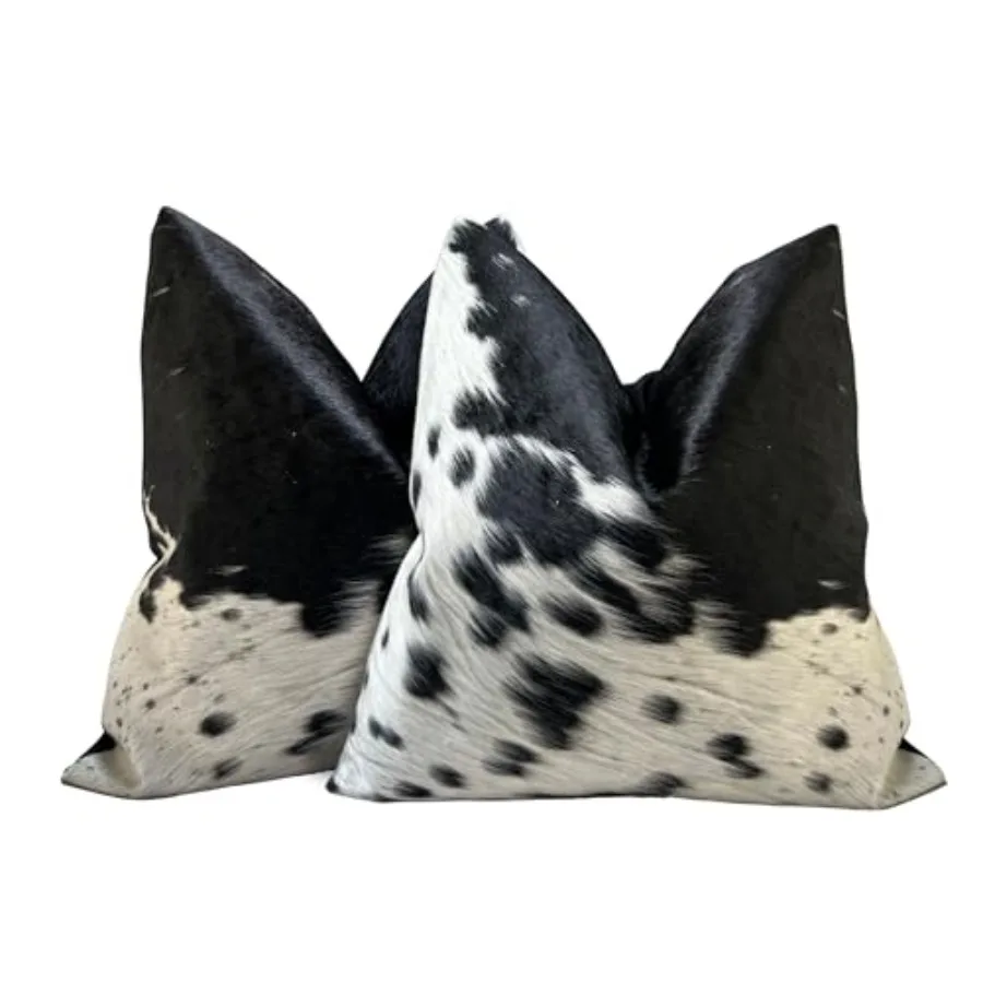 Pack of 2 Set Real Cowhide Genuine Leather Cushion Covers Throw Pillow for Farmhouse Decorations Chair Sofa Living Room Bedroom
Pack of 2 Set Real Cowhide Genuine Leather Cushion Covers Throw Pillow for Farmhouse Decorations Chair Sofa Living Room Bedroom