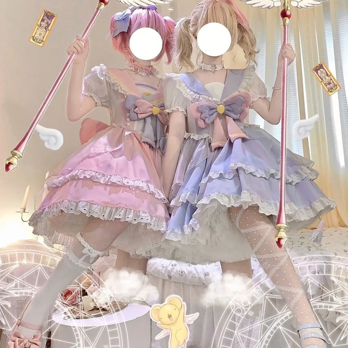 NONSAR Starlight Sweetheart Лолита Kawaii платье комплект женское летнее милое мини-платье с бантом и оборками Волшебная карта для девочек косплей Vestidos
NONSAR Starlight Sweetheart Лолита Kawaii платье комплект женское летнее милое мини-платье с бантом и оборками Волшебная карта для девочек косплей Vestidos