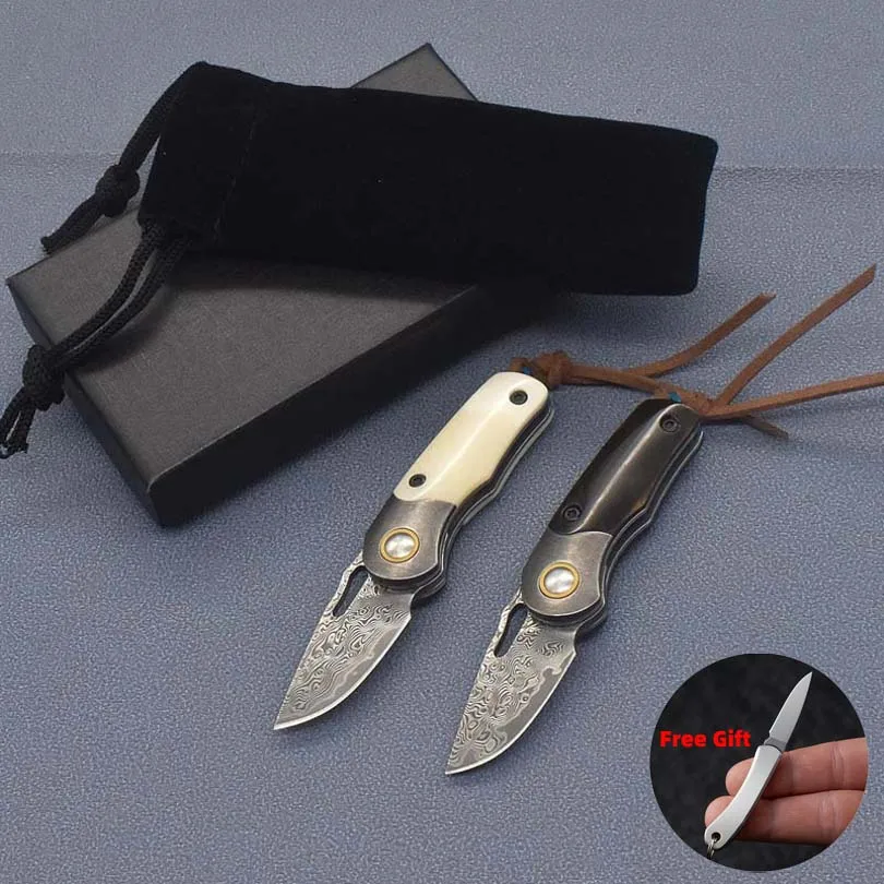 Нож EDC VG10, мини-складной нож из дамасской стали, карманный нож, уличные ножи для инструментов, портативные ножи ручной работы, ручка из бычьей кости
Нож EDC VG10, мини-складной нож из дамасской стали, карманный нож, уличные ножи для инструментов, портативные ножи ручной работы, ручка из бычьей кости