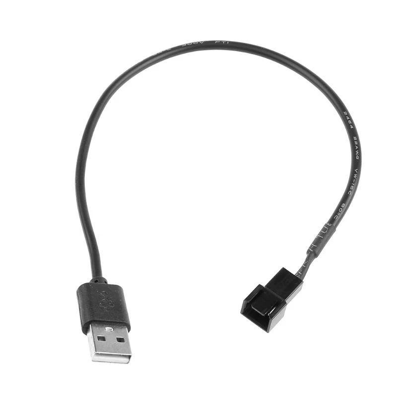 JU64 32cm/12.60in Fan Power Adapter Cable 1 to 1 Ways USB 2.0 A Male to 3 Pin Male 5V PWM Fan Connector , 22AWG
JU64 32cm/12.60in Fan Power Adapter Cable 1 to 1 Ways USB 2.0 A Male to 3 Pin Male 5V PWM Fan Connector , 22AWG