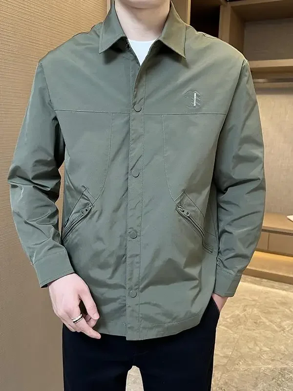 Мужская повседневная куртка, осенняя новая куртка с рукавами, простое всесезонное молодежное пальто свободного покроя с домашним принтом и длинными рукавами 
Мужская повседневная куртка, осенняя новая куртка с рукавами, простое всесезонное молодежное пальто свободного покроя с домашним принтом и длинными рукавами