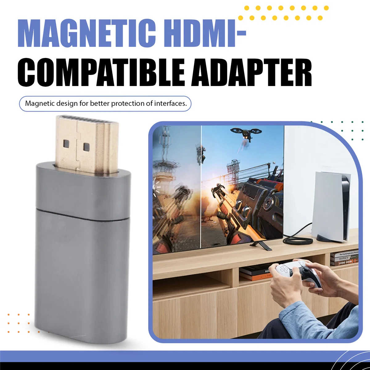 Магнитный HDMI-совместимый адаптер AA91 8K, конвертер высокой четкости «папа-мама» для ТВ-проектора, магнитный адаптер для ноутбука
Магнитный HDMI-совместимый адаптер AA91 8K, конвертер высокой четкости «папа-мама» для ТВ-проектора, магнитный адаптер для ноутбука
