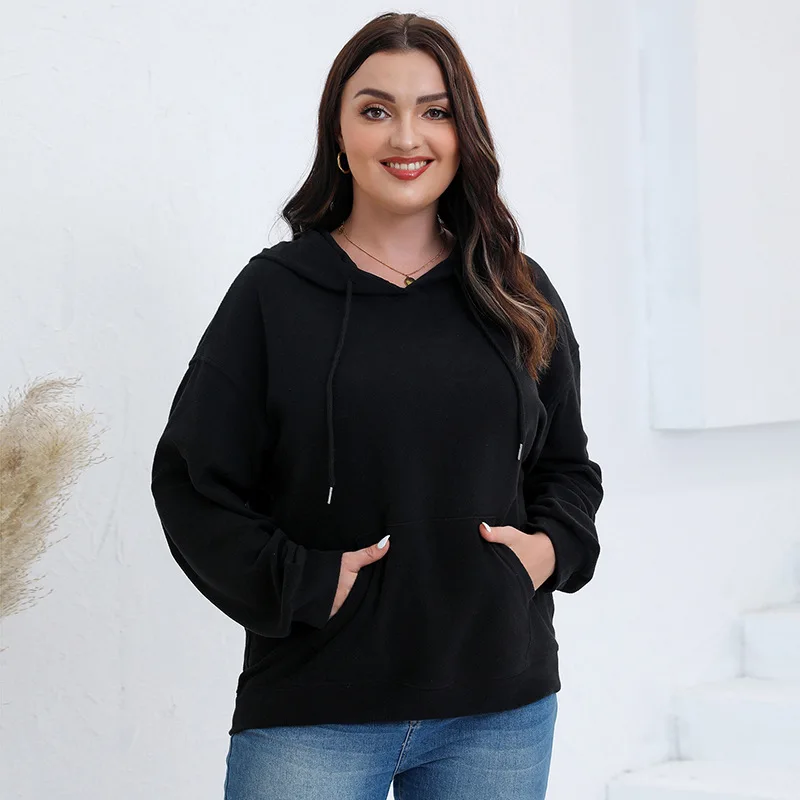 Medium and long large size hooded sweater fleece fleece long sleeve pocket fashion simple temperament elegant vacation style hig
Medium and long large size hooded sweater fleece fleece long sleeve pocket fashion simple temperament elegant vacation style hig