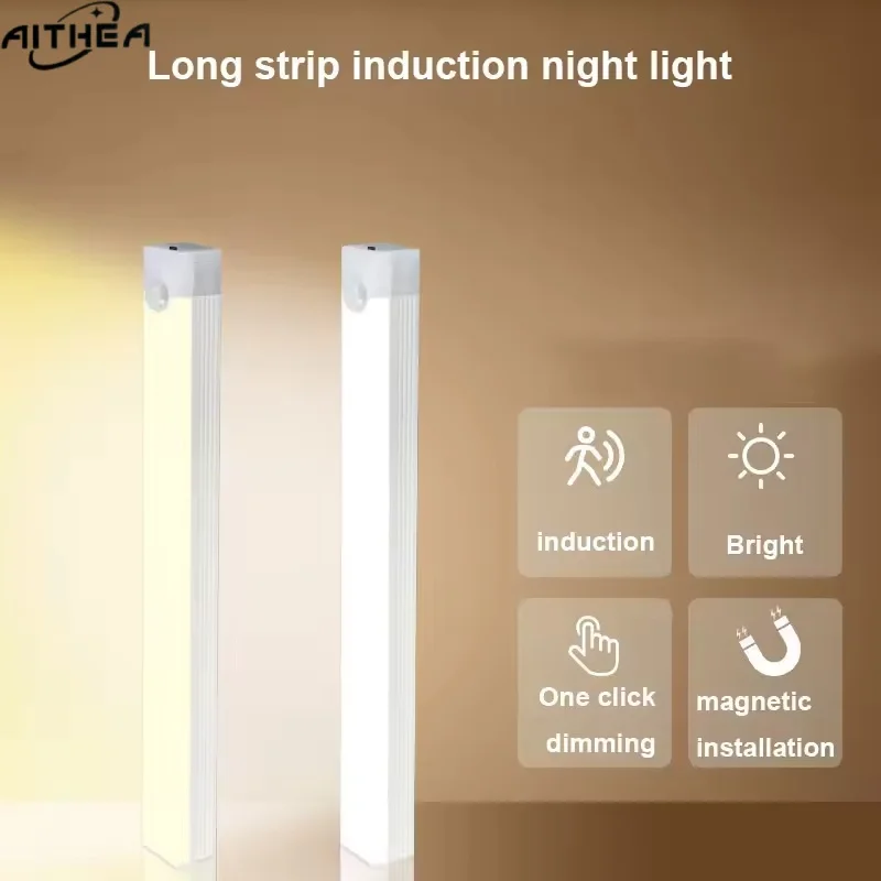 Светодиодный светильник AITHEA с датчиком движения, USB-перезаряжаемый, беспроводной, для шкафа, гардероба, кухни, лестницы, спальни
Светодиодный светильник AITHEA с датчиком движения, USB-перезаряжаемый, беспроводной, для шкафа, гардероба, кухни, лестницы, спальни