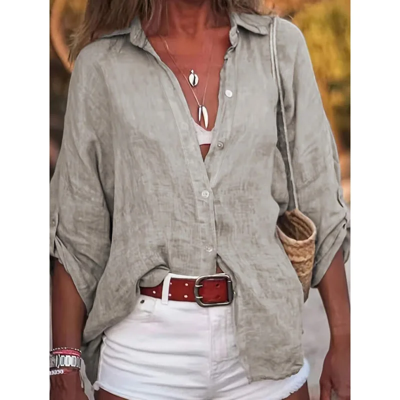 Pure Color Cotton Linen Shirt Women's Spring Season Non-Shrinkage Fly Sleeve Other Style Fabric Composition Other Material 100%
Pure Color Cotton Linen Shirt Women's Spring Season Non-Shrinkage Fly Sleeve Other Style Fabric Composition Other Material 100%