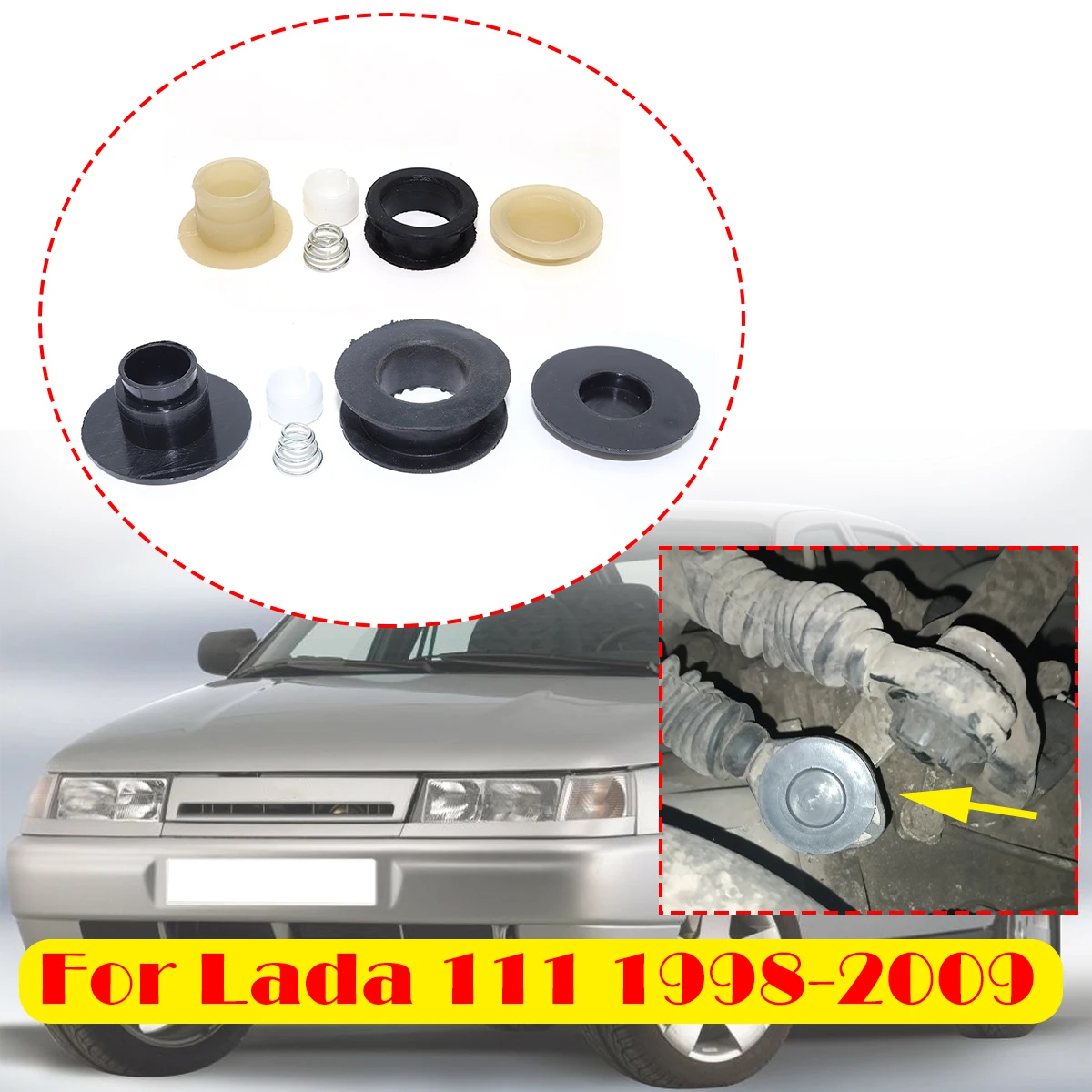 For Lada 111 1998-2009 VAZ Manual Gearbox Shift Cable Linkage Control Bushing Gear Shifter Lever Selector End Rod Connect Bush
For Lada 111 1998-2009 VAZ Manual Gearbox Shift Cable Linkage Control Bushing Gear Shifter Lever Selector End Rod Connect Bush