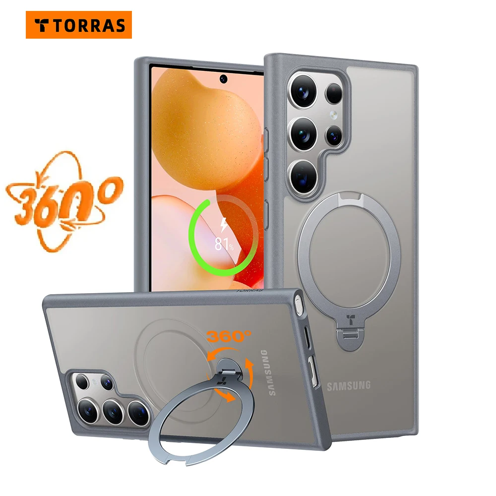 TORRAS Ostand 360° ° Вращающийся магнитный держатель для чехла Samsung Galaxy S24 Ultra, совместимый с ремешком Magsafe и кольцевыми держателями
TORRAS Ostand 360° ° Вращающийся магнитный держатель для чехла Samsung Galaxy S24 Ultra, совместимый с ремешком Magsafe и кольцевыми держателями