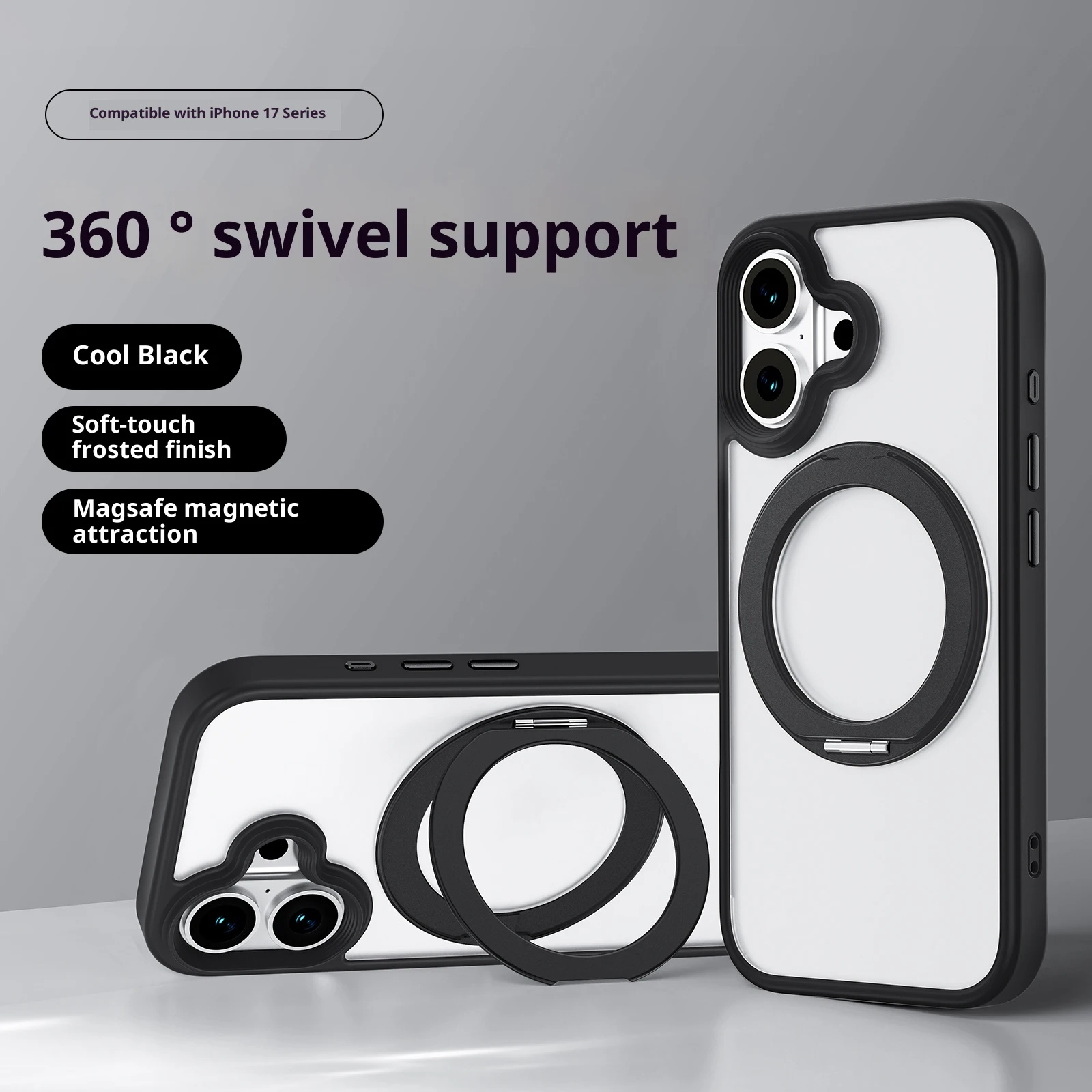 iPhone17 phone case, Apple shockproof protective cover, rotating magnetic shell, integrated fulcrum shell
iPhone17 phone case, Apple shockproof protective cover, rotating magnetic shell, integrated fulcrum shell
