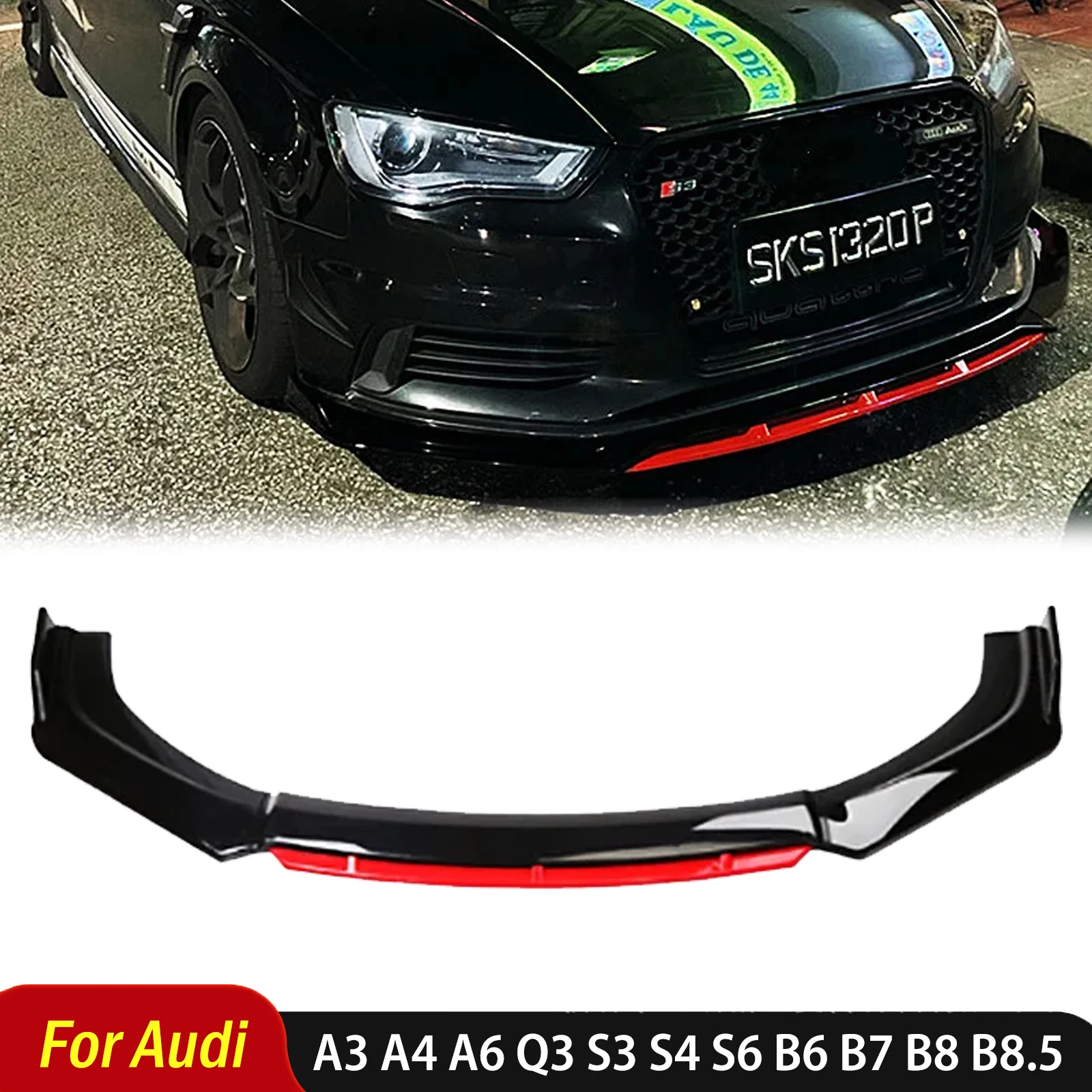 For Audi A3 A4 A6 Q3 S3 S4 S6 B6 B7 B8 B8.5 Accessories Front Bumper Lip Chin Spoiler Splitter Diffuser Body Kit Universal Auto
For Audi A3 A4 A6 Q3 S3 S4 S6 B6 B7 B8 B8.5 Accessories Front Bumper Lip Chin Spoiler Splitter Diffuser Body Kit Universal Auto