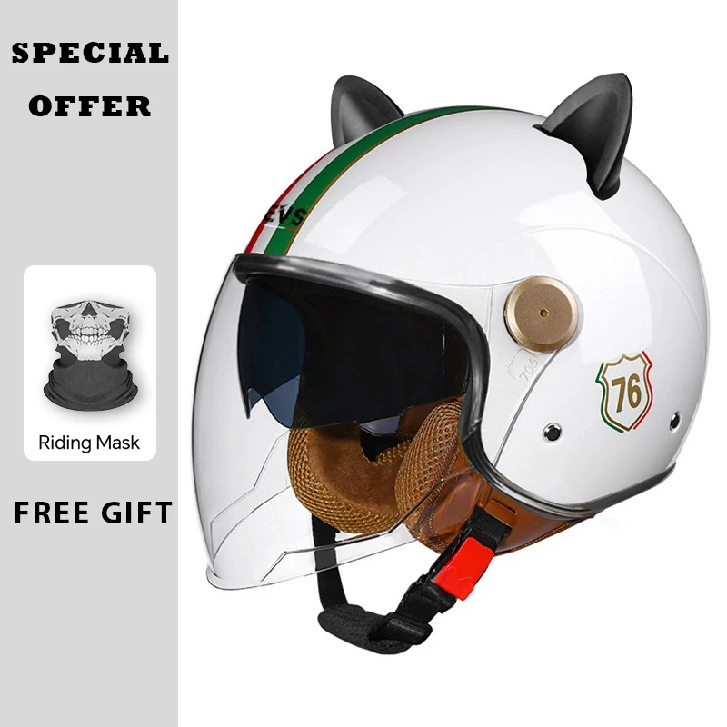 DOT 3/4 Open Face Motorcycle Helmets Retro Jet Helmet Men Women Daul Lens Four Seasons 3/4 Open Half Helm Retro Semi-open Helmet
DOT 3/4 Open Face Motorcycle Helmets Retro Jet Helmet Men Women Daul Lens Four Seasons 3/4 Open Half Helm Retro Semi-open Helmet