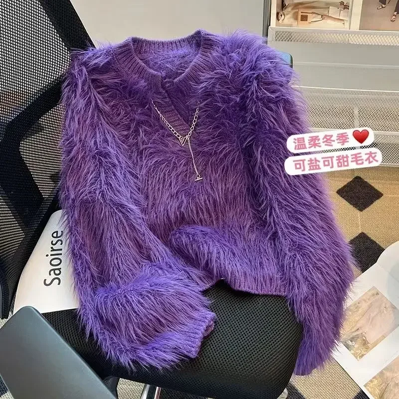 This Year's Trend Luxury High-end Fluffy Soft Mink Sweater Women Autumn Winter Long Sleeve Knit Pullover Short Top Design Jumper
This Year's Trend Luxury High-end Fluffy Soft Mink Sweater Women Autumn Winter Long Sleeve Knit Pullover Short Top Design Jumper