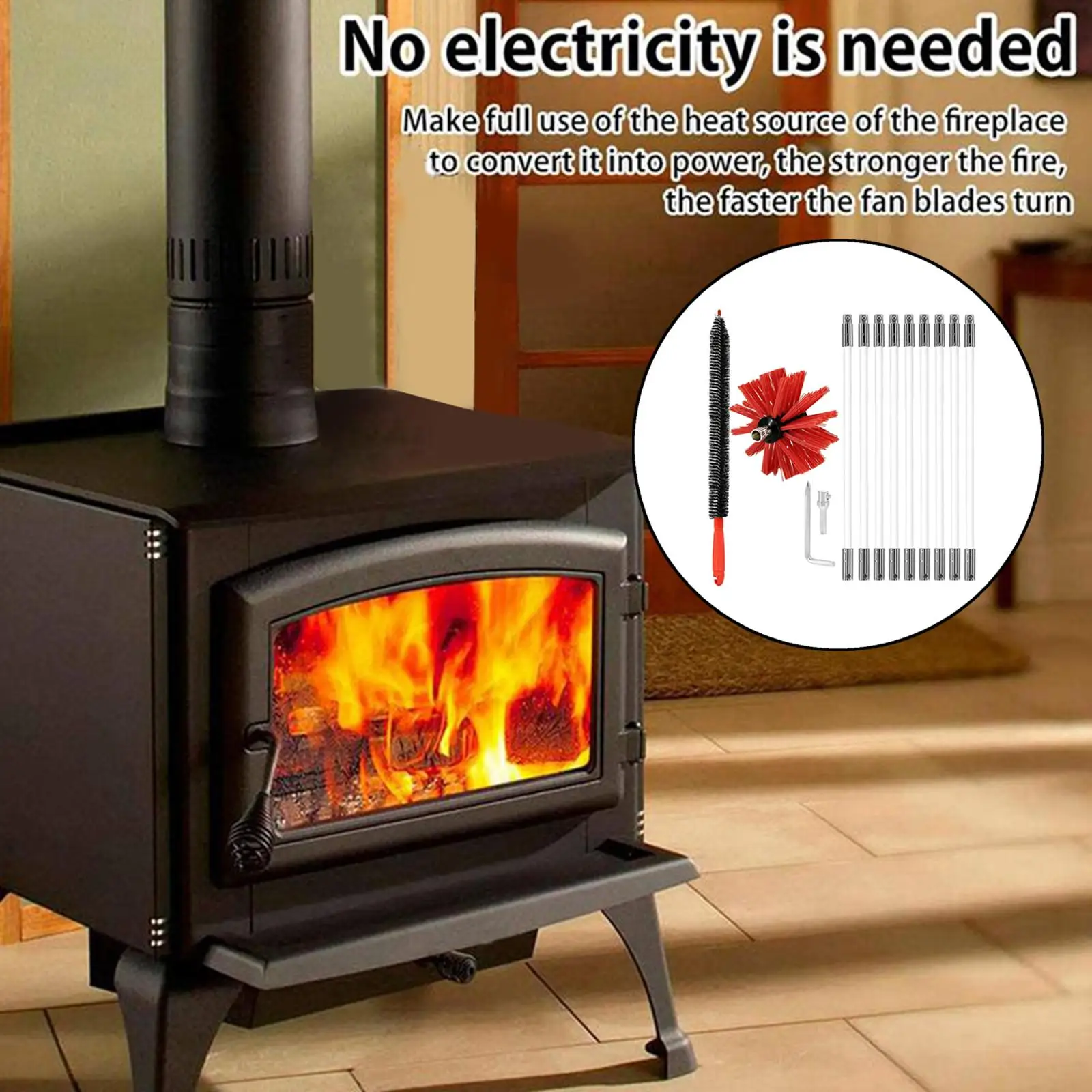 Chimney Sweep Cleaning Brush Tool Rotary Reinforced Nylon Flexible Rods Snap Angle Driven for Fireplace Flue Home Use
Chimney Sweep Cleaning Brush Tool Rotary Reinforced Nylon Flexible Rods Snap Angle Driven for Fireplace Flue Home Use