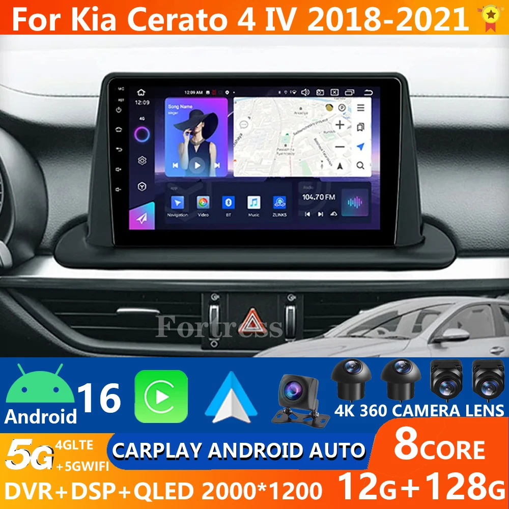 Android 16 For Kia Cerato 4 IV Forte 2018 2019 2020 2021 Bluetooth Car Radio Stereo Intelligent System Carplay Multimedia Screen
Android 16 For Kia Cerato 4 IV Forte 2018 2019 2020 2021 Bluetooth Car Radio Stereo Intelligent System Carplay Multimedia Screen