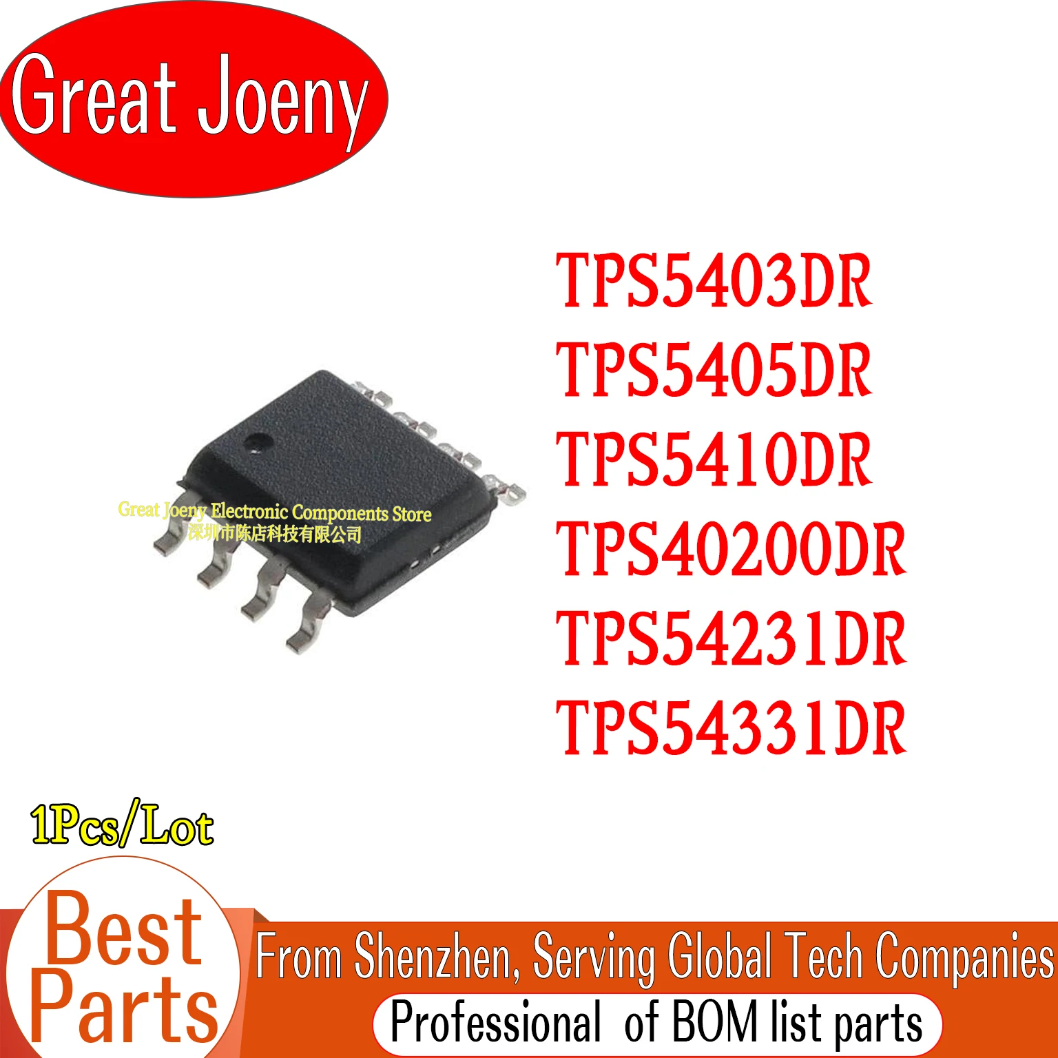 100% New Original T5403 T5405 TPS5410 40200 54231 54331 TPS5403DR TPS5405DR TPS5410DR TPS40200DR TPS54231DR TPS54331DR
100% New Original T5403 T5405 TPS5410 40200 54231 54331 TPS5403DR TPS5405DR TPS5410DR TPS40200DR TPS54231DR TPS54331DR