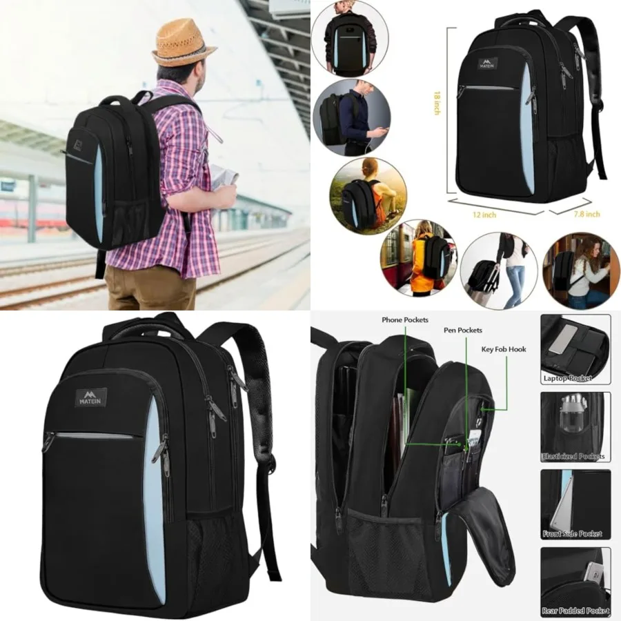 Travel Laptop Backpack for Men, Busess Anti Theft Slim Sturdy Laptops Backpack, Water Resistant College Computer Bag Gift for W
Travel Laptop Backpack for Men, Busess Anti Theft Slim Sturdy Laptops Backpack, Water Resistant College Computer Bag Gift for W