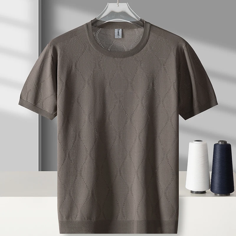 2024 Summer New Men O-neck Knitted T-shirt Male Fashion Solid Color Casual Tops Tees Mens Short Sleeve Knitted T Shirts D316
2024 Summer New Men O-neck Knitted T-shirt Male Fashion Solid Color Casual Tops Tees Mens Short Sleeve Knitted T Shirts D316