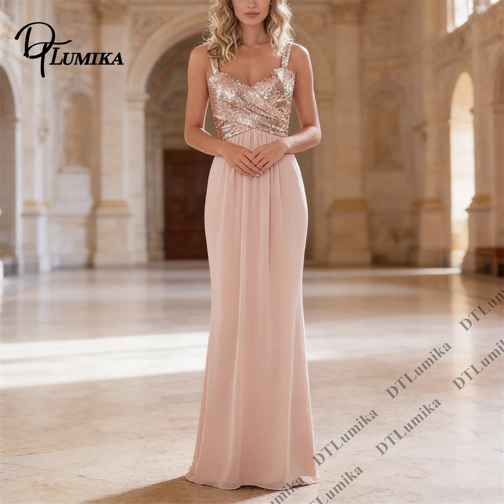 DTLumika Women's Customized Chiffon Formal Dress for Wedding Party, Spaghetti Straps Sequined Bridesmaid Dresses Prom Gowns
DTLumika Women's Customized Chiffon Formal Dress for Wedding Party, Spaghetti Straps Sequined Bridesmaid Dresses Prom Gowns
