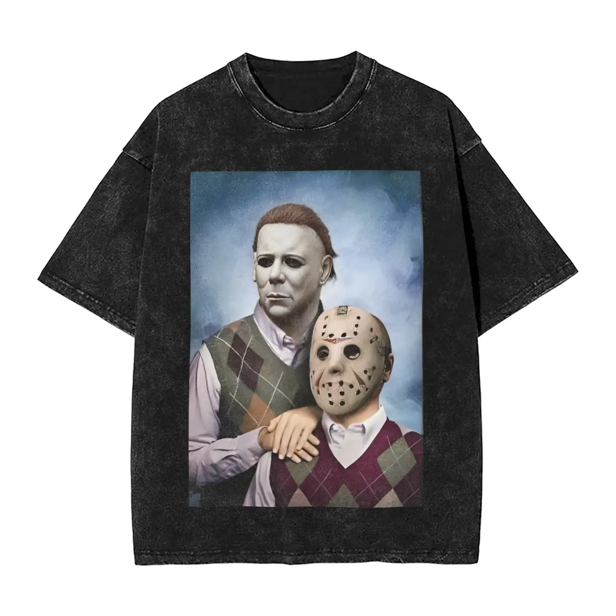 Michael Myers Jason Voorhees Step Brothers Movie Washed T Shirts Streetwear T-Shirts 90s Horror Tees Oversize Graphic Printed
Michael Myers Jason Voorhees Step Brothers Movie Washed T Shirts Streetwear T-Shirts 90s Horror Tees Oversize Graphic Printed