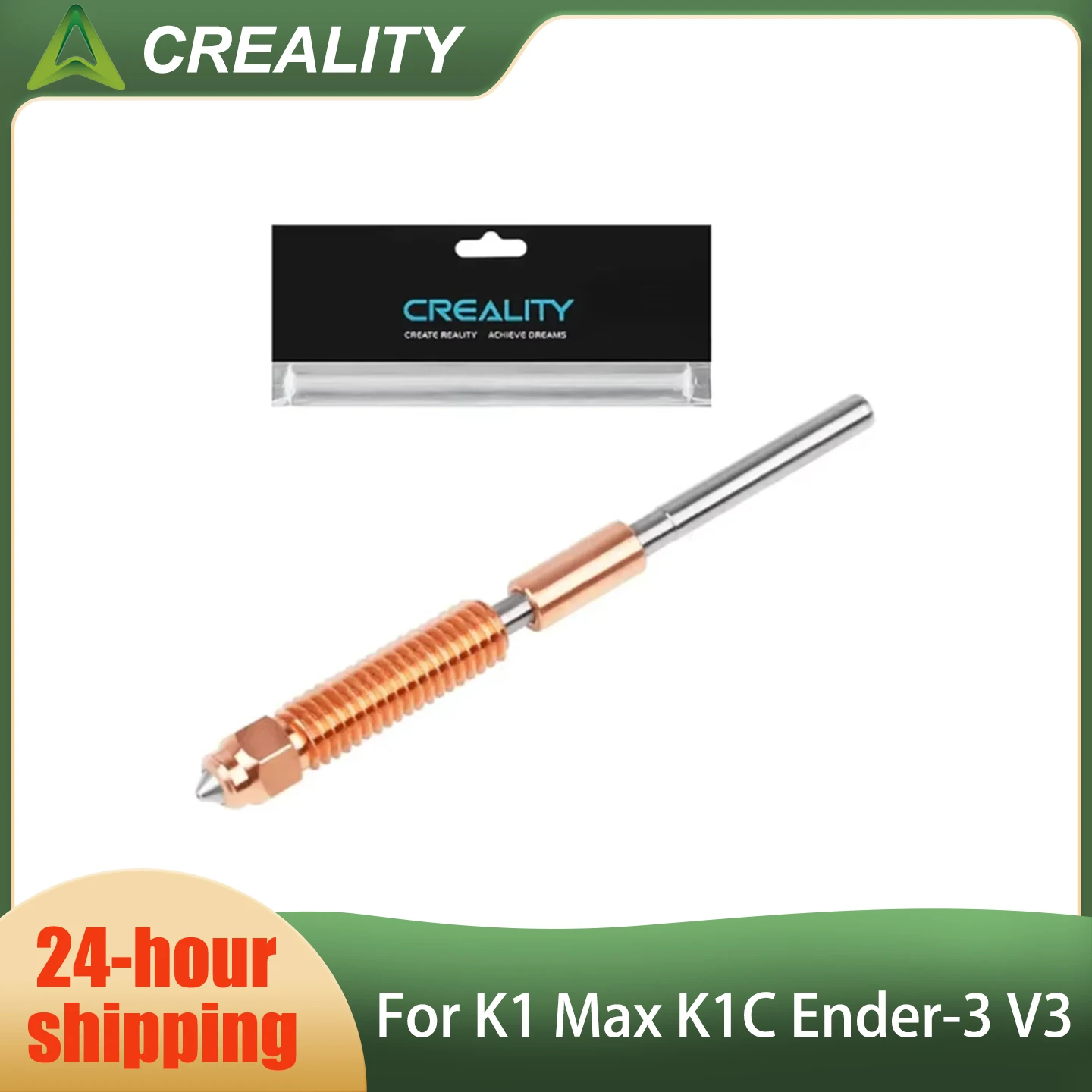 Creality For K1 Max K1C Ender-3 V3 Hardened Steel Nozzle Upgraded High-Speed Printing Quick-Swap Nozzle 0.4mm 1pcs
Creality For K1 Max K1C Ender-3 V3 Hardened Steel Nozzle Upgraded High-Speed Printing Quick-Swap Nozzle 0.4mm 1pcs