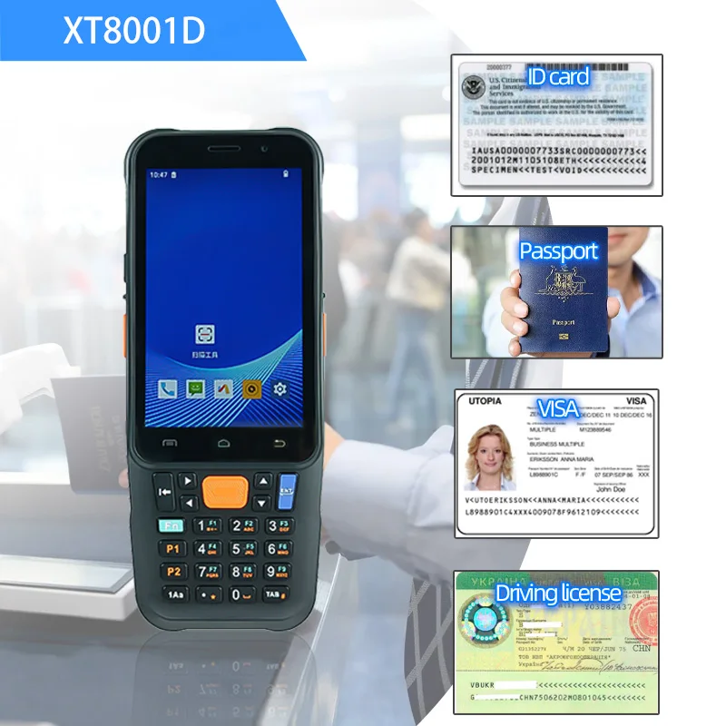 XT8001D Android 15, устройство считывания информации о паспорте, электронный сканер паспорта, портативный компьютер
XT8001D Android 15, устройство считывания информации о паспорте, электронный сканер паспорта, портативный компьютер