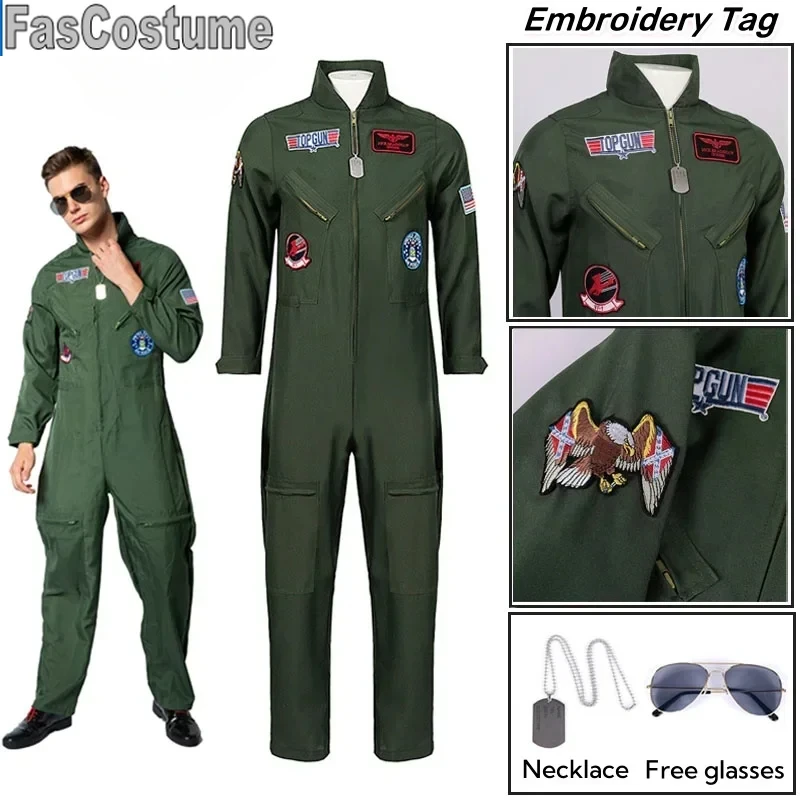 Adult Kids Pilot Costume Air Force Flight Suit Roleplay Dress Up with Aviator Accessories Men Army Green Military Pilot Jumpsuit
Adult Kids Pilot Costume Air Force Flight Suit Roleplay Dress Up with Aviator Accessories Men Army Green Military Pilot Jumpsuit