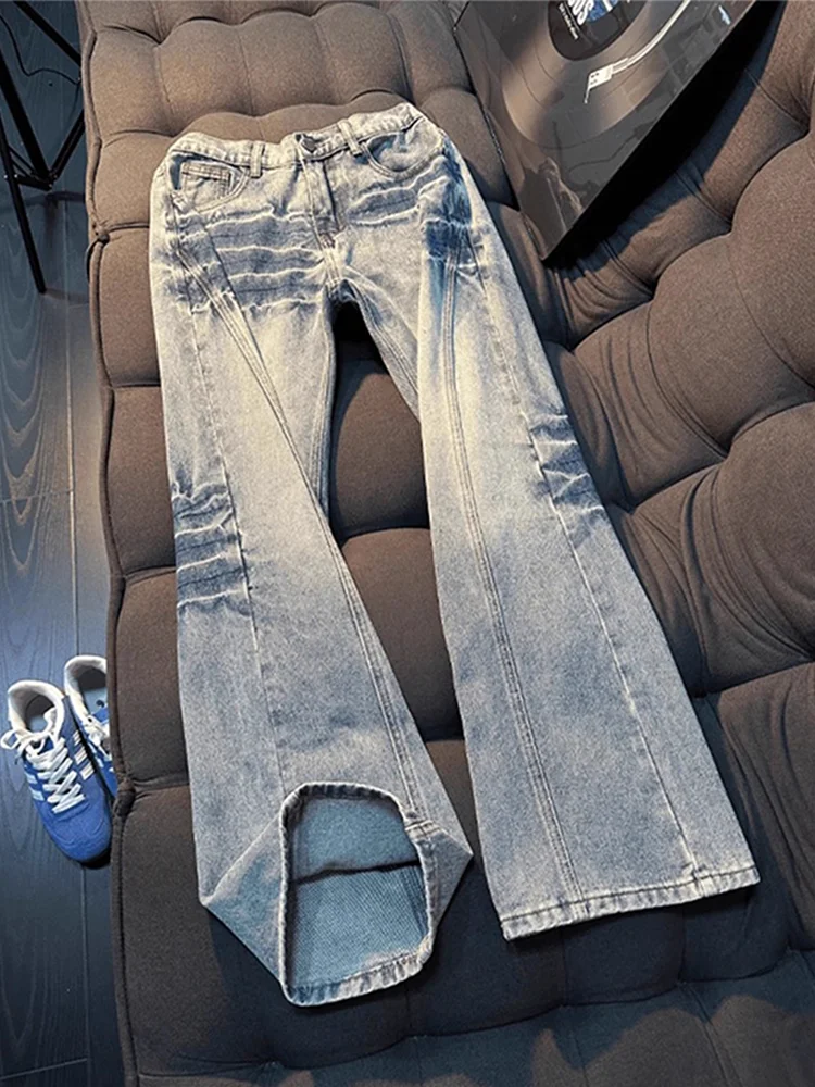 American Lightning Stripe Slant Cut Jeans Men's High Street Vibe Straight Leg Slimming Rise Straight Micro Flared Pants
American Lightning Stripe Slant Cut Jeans Men's High Street Vibe Straight Leg Slimming Rise Straight Micro Flared Pants