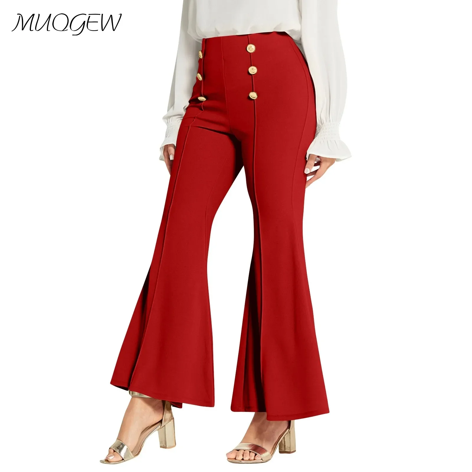 Женские расклешенные брюки Pantalones модные повседневные однотонные брюки 2024 на пуговицах с высокой талией двубортные облегающие брюки
Женские расклешенные брюки Pantalones модные повседневные однотонные брюки 2024 на пуговицах с высокой талией двубортные облегающие брюки