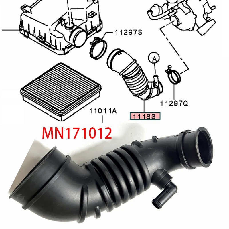 MN171012 Engine Air Intake Hose For Mitsubishi Pajero Sport L200 2.5 Diesel 2008-2021 4D56 Engine Air Pipe
MN171012 Engine Air Intake Hose For Mitsubishi Pajero Sport L200 2.5 Diesel 2008-2021 4D56 Engine Air Pipe