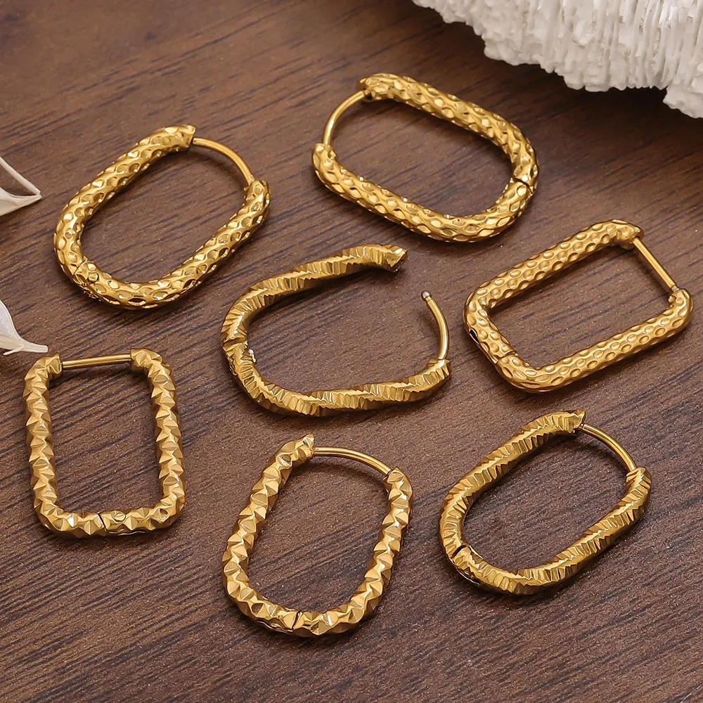 6PCS Stainless Steel Geome Earring PVD Golden Daily Wear Hoop Earring Waterproof Jewelry Women Minimalist Wholesale Accessories
6PCS Stainless Steel Geome Earring PVD Golden Daily Wear Hoop Earring Waterproof Jewelry Women Minimalist Wholesale Accessories