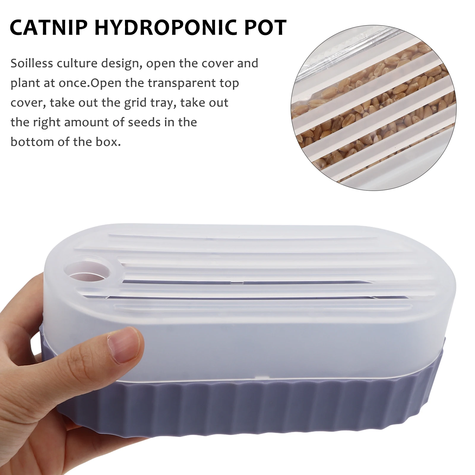 Cat Grass Planter Set Durable PP Retro Texture Soilless Culture Easy Snack Pot Tray Supplies Pet Planting Box
Cat Grass Planter Set Durable PP Retro Texture Soilless Culture Easy Snack Pot Tray Supplies Pet Planting Box