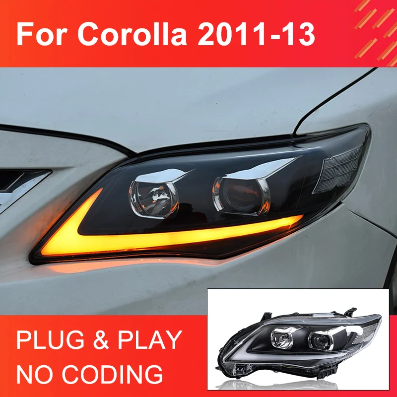 1 Pair LED Headlight Assembly for Toyota Corolla 2011 2012 2013 Headlights with LED DRL Turning Projector Lens Front Head Light
1 Pair LED Headlight Assembly for Toyota Corolla 2011 2012 2013 Headlights with LED DRL Turning Projector Lens Front Head Light