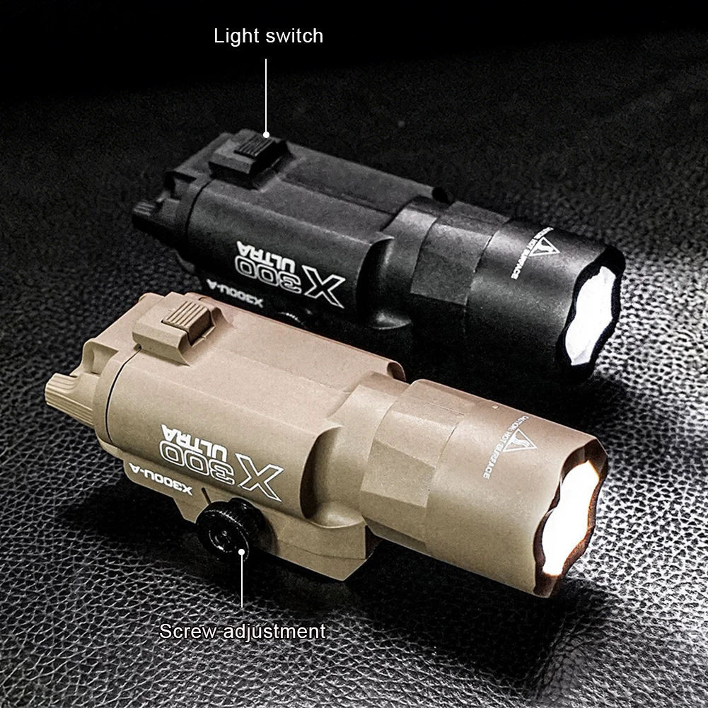 Tactical Light X300 X300U Nylon Pistol Gun Strobe LED Light Fit 20mm Rail Airsoft Hanging Hunting Flashlight
Tactical Light X300 X300U Nylon Pistol Gun Strobe LED Light Fit 20mm Rail Airsoft Hanging Hunting Flashlight