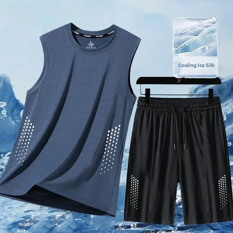 Men's Sport Vest Set Ice Silk Quick Dry Summer New Running Sleeveless Shorts Fitness Clothes Versatile Korean Style Casual Ou...
Men's Sport Vest Set Ice Silk Quick Dry Summer New Running Sleeveless Shorts Fitness Clothes Versatile Korean Style Casual Ou...