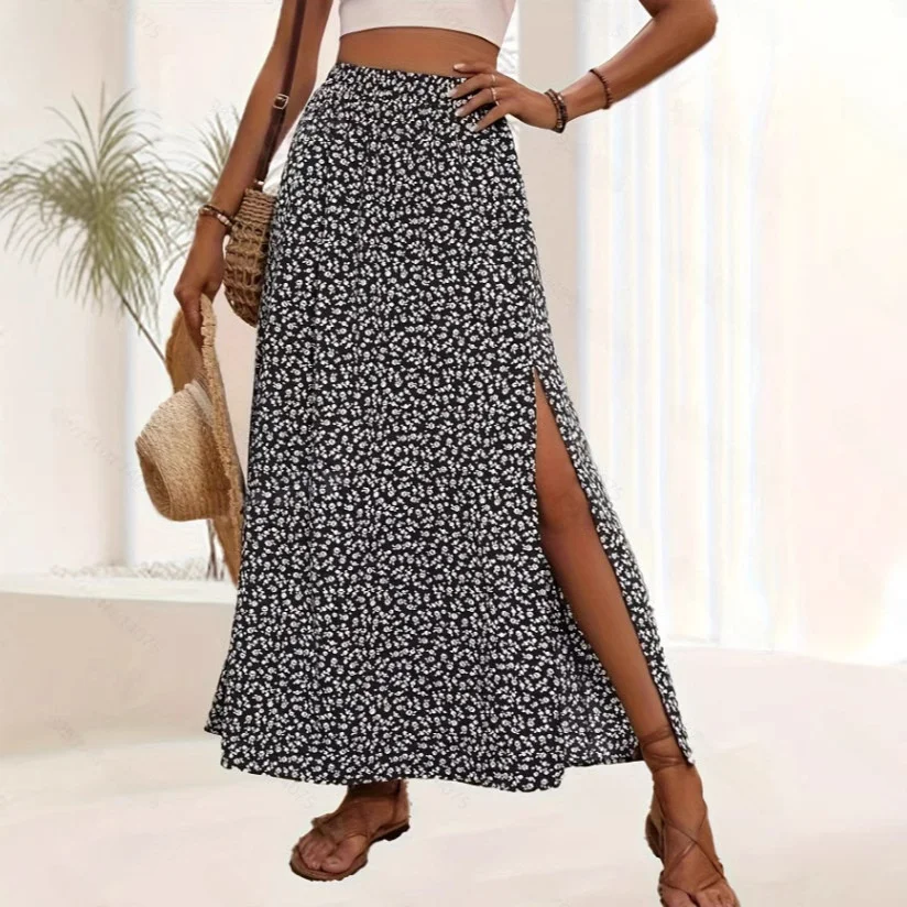 High Waist Printed Skirt Spring Summer Autumn Women's Fashion Split Elastic Waist PVC Fabric Classical Style H-Shape Leisure
High Waist Printed Skirt Spring Summer Autumn Women's Fashion Split Elastic Waist PVC Fabric Classical Style H-Shape Leisure